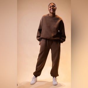 Brown sweat suit